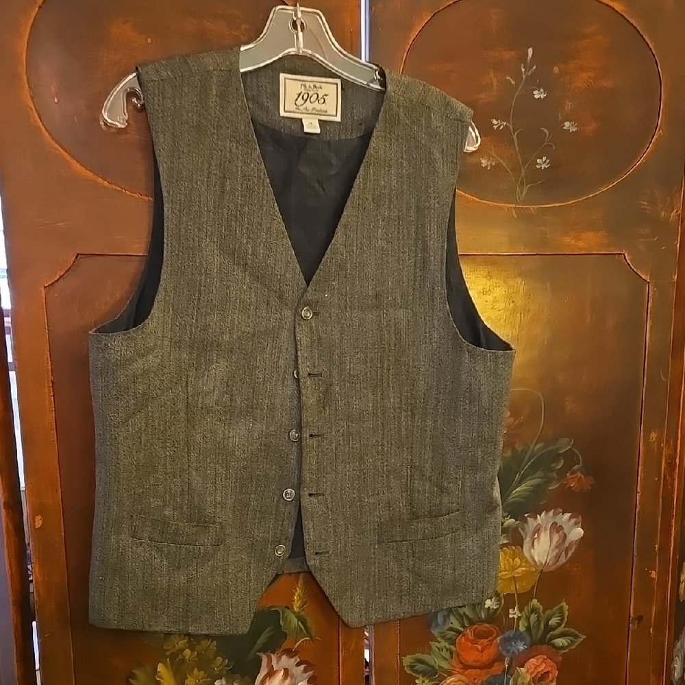 Gray Slim Fit Vest for Suits & Blazers